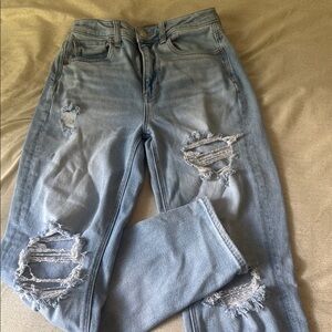 American Eagle Outfitters Blue Boyfriend Jeans Distressed